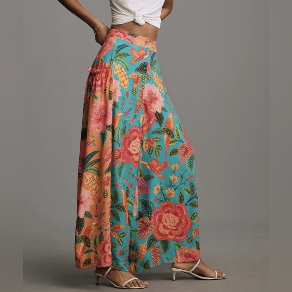 Farm Rio x Anthropologie Floral Wide-Leg Pants - Picture 4 of 9